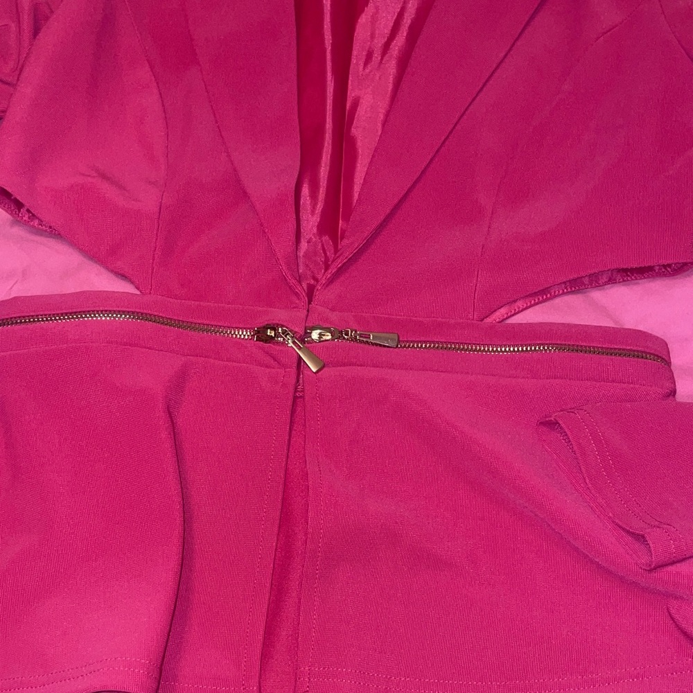 Pink Women's Cut Out Blazer